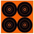 Birchwood Casey 36612 Big Burst Revealing Target Self-Adhesive Paper Black/Orange 6" Bullseye 12 Pack