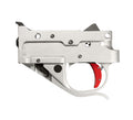 Timney Triggers 10222C16 Replacement Trigger  Single-Stage Curved Trigger with 2.75 lbs Draw Weight & Silver/Red Finish 