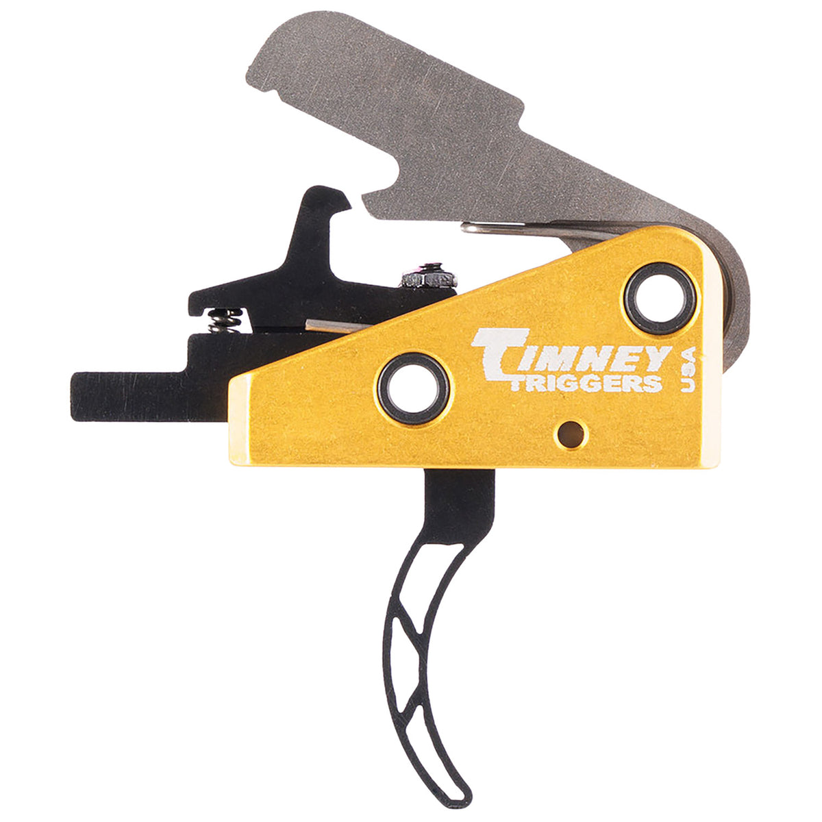 Timney Triggers 661S Competition Trigger  Single-Stage Skeletonized Curved Trigger with 3 lbs Draw Weight & Black/Gold F