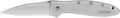 Kershaw 1660ST Leek  3" Folding Drop Point Part Serrated Bead Blasted 14C28N Steel Blade Bead Blasted 410 Stainless Stee