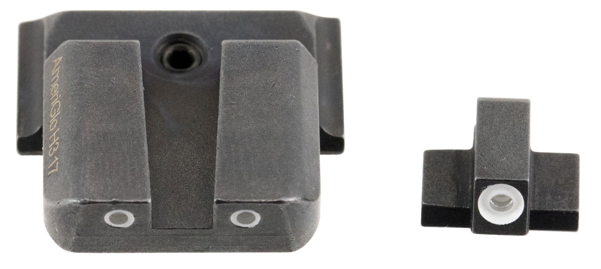 AmeriGlo SW801 Classic Tritium Sight Set for Smith & Wesson M&P  Green Tritium White Outline Front Sight-Green Tritium W