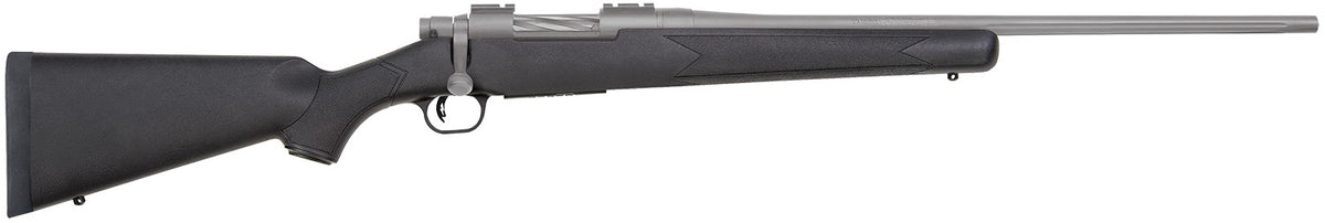 Mossberg 28006 Patriot  7mm-08 Rem 5+1 22" Stainless Cerakote Fluted Barrel, Stainless Cerakote Receiver Drilled & Tappe