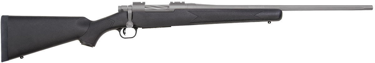Mossberg 28007 Patriot  Full Size 308 Win 5+1 22" Stainless Cerakote Fluted Barrel, Stainless Cerakote Receiver Drilled 