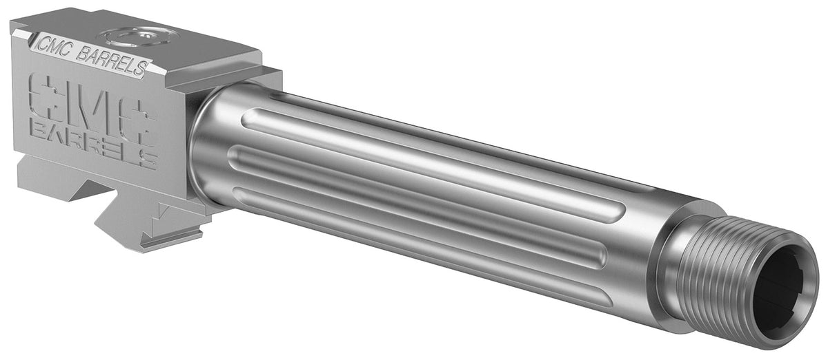 CMC Triggers 75525 Match Precision  9mm Luger 4.01" Fluted/Match Grade/Threaded Bead Blasted Stainless Steel, Compatible