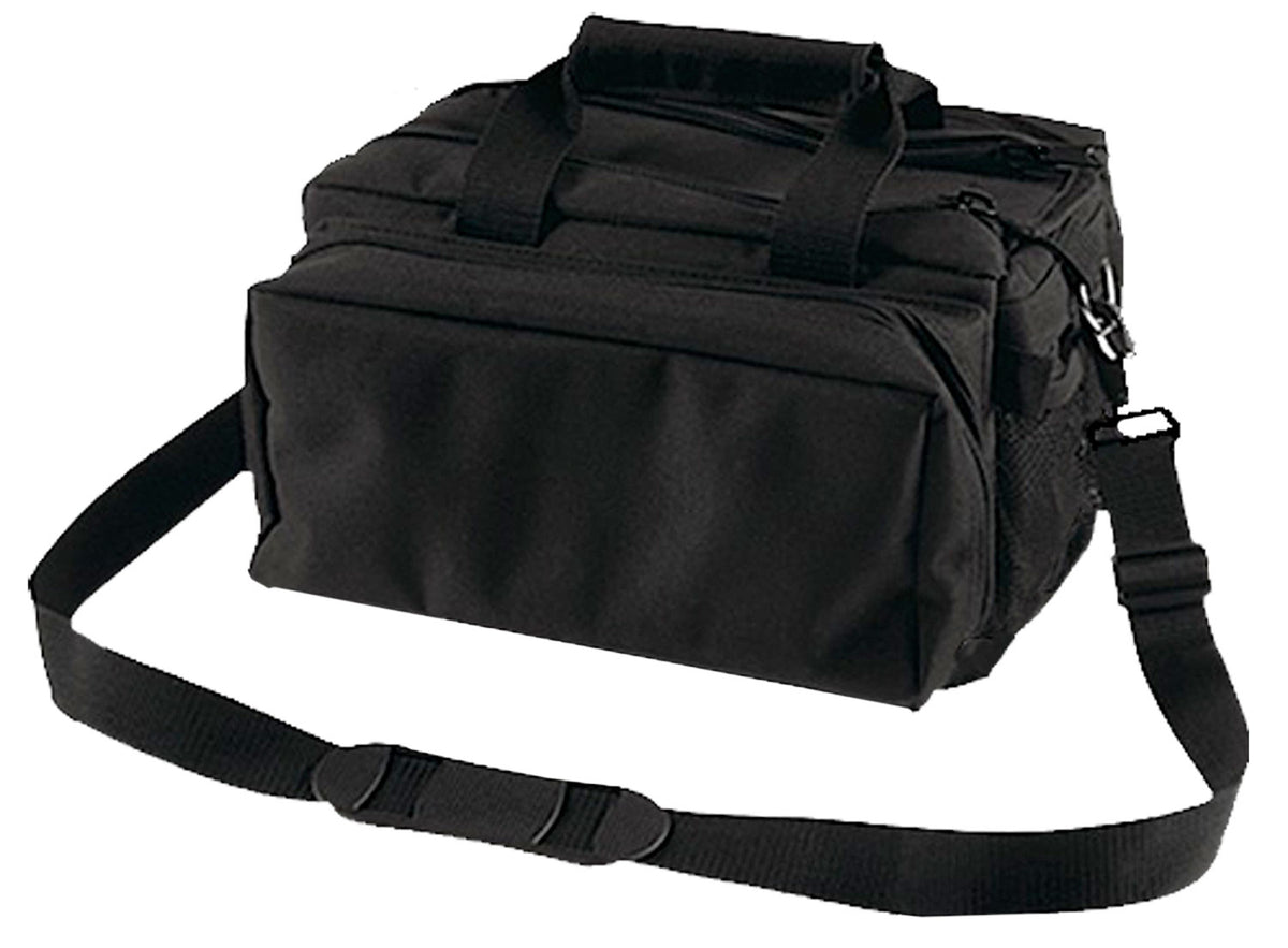 Bulldog BD910 Deluxe Range Bag Black Nylon Water-Resistant Outer Shell, Adjustable Strap, Removeable Divider, Storage Po