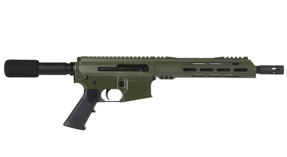 BC-15 5.56 NATO Olive Drab Green Cerakote Side Charging Complete Pistol, 10.5" Parkerized Contour Barrel, 1:8 Twist, Carbine Length Gas System, 10" M-LOK Rail