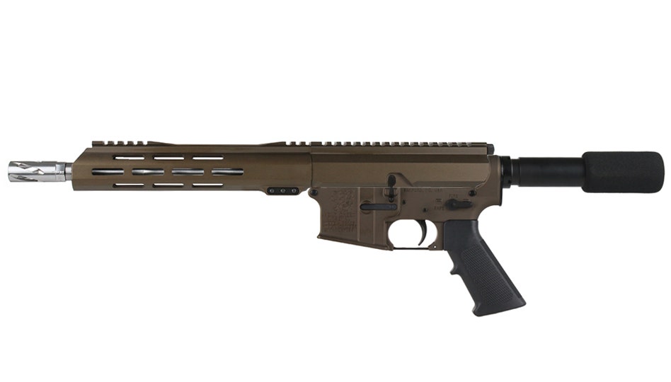 BC-15 5.56 NATO Midnight Bronze Cerakote Side Charging Complete Pistol, 10.5" Stainless Contour Barrel, 1:7 Twist, Carbine Length Gas System, 10" M-LOK Rail