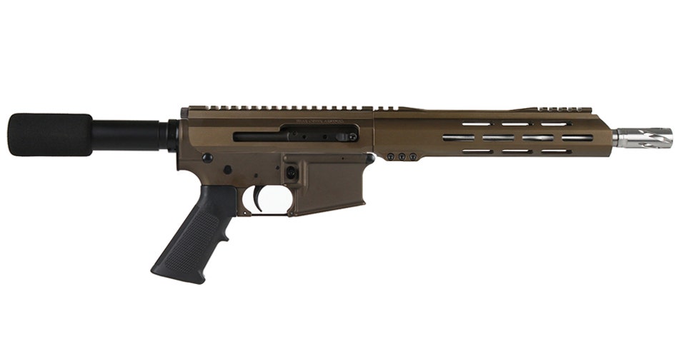 BC-15 5.56 NATO Midnight Bronze Cerakote Side Charging Complete Pistol, 10.5" Stainless Contour Barrel, 1:7 Twist, Carbine Length Gas System, 10" M-LOK Rail