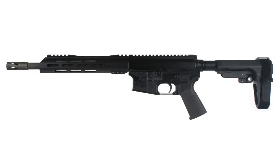BC-15 5.56 NATO Side Charging Complete Pistol, 11.5" Parkerized Contour Barrel, 1:7 Twist, Carbine Length Gas System, 10" M-LOK Rail, Brace