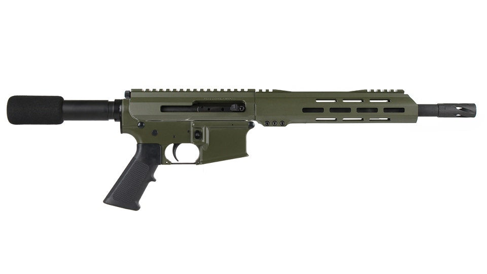 BC-15 5.56 NATO Olive Drab Green Cerakote Side Charging Complete Pistol, 11.5" Parkerized Contour Barrel, 1:7 Twist, Carbine Length Gas System, 10" M-LOK Rail