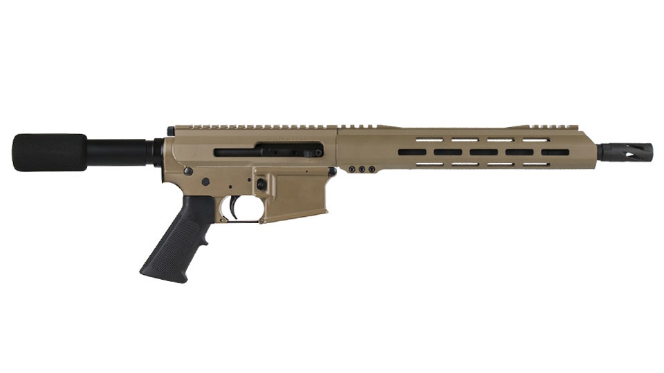 BC-15 5.56 NATO Flat Dark Earth Cerakote Side Charging Complete Pistol, 12.5" Parkerized SOCOM Barrel, 1:7 Twist, Mid Length Length Gas System, 12" M-LOK Rail