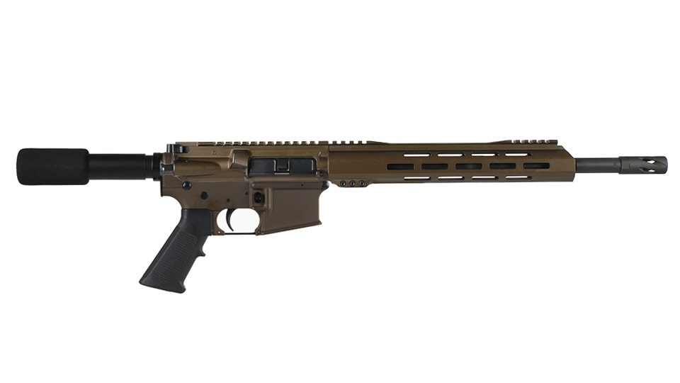 BC-15 5.56 NATO Midnight Bronze Cerakote Pistol, 14.5" Parkerized Contour Barrel, 1:7 Twist, Carbine Length Gas System, 12" M-LOK Rail