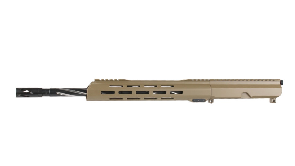 BC-15 5.56 NATO Flat Dark Earth Cerakote Side Charging Complete Upper Assembly, 16" Black Nitride Stainless Heavy Barrel, 1:8 Twist, Carbine Length Gas System, 12" M-LOK Rail