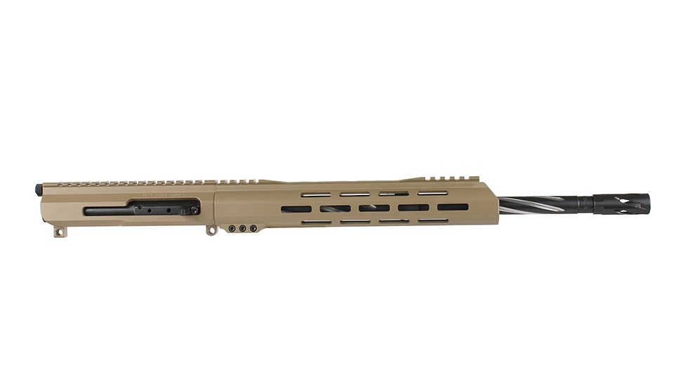 BC-15 5.56 NATO Flat Dark Earth Cerakote Side Charging Complete Upper Assembly, 16" Black Nitride Stainless Heavy Barrel, 1:8 Twist, Carbine Length Gas System, 12" M-LOK Rail