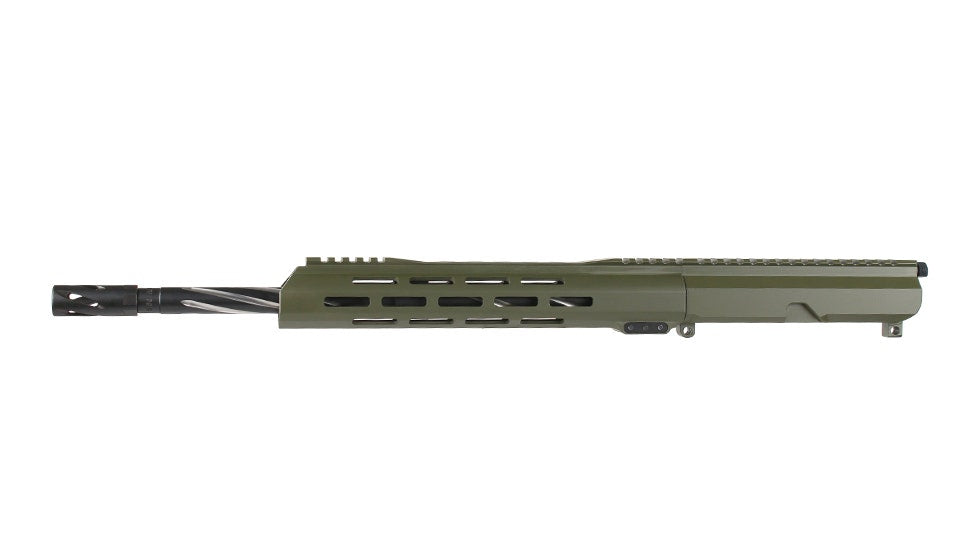 BC-15 5.56 NATO Olive Drab Green Cerakote Side Charging Complete Upper Assembly, 16" Black Nitride Stainless Heavy Barrel, 1:8 Twist, Carbine Length Gas System, 12" M-LOK Rail