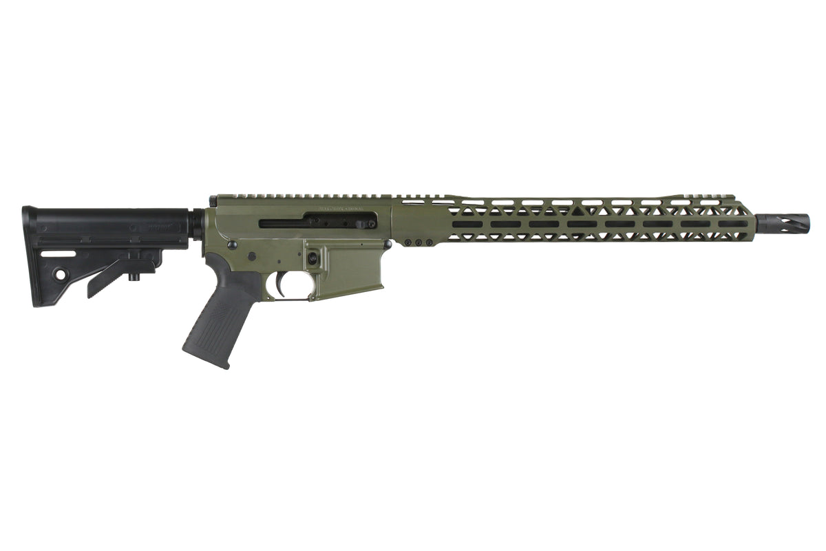 BC-15 .300 Blackout Olive Drab Green Cerakote Side Charging Complete Rifle, 16" Parkerized Heavy Barrel, 1:8 Twist, Carbine Length Gas System, 15" M-LOK Rail