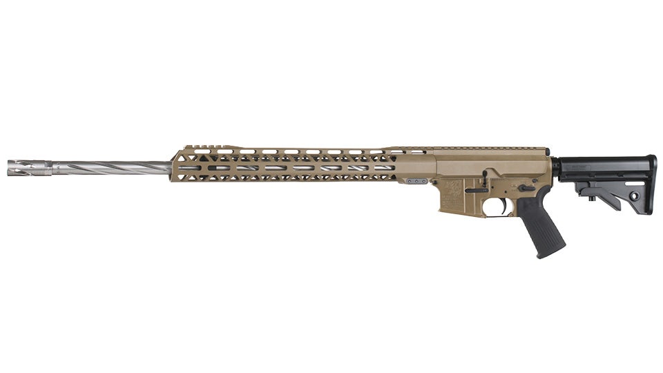 BC-15 5.56 NATO Flat Dark Earth Cerakote Side Charging Complete Rifle, 22" Stainless Heavy Barrel, 1:8 Twist, Rifle Length Gas System, 15" M-LOK Rail