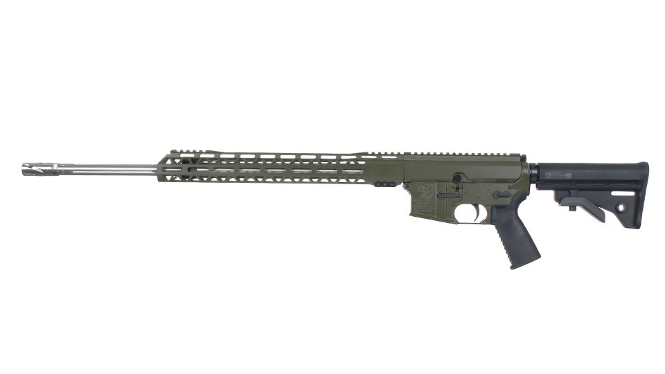 BC-15 5.56 NATO Olive Drab Green Cerakote Side Charging Complete Rifle, 22" Stainless Heavy Barrel, 1:8 Twist, Rifle Length Gas System, 15" M-LOK Rail