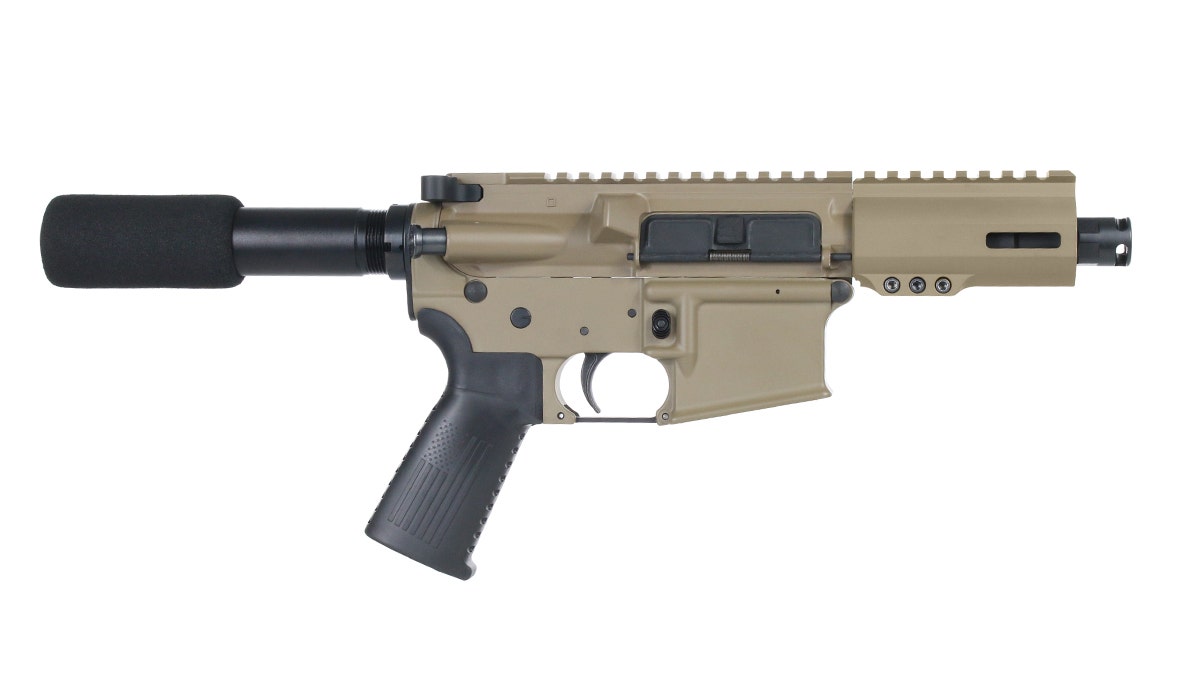 BC-15 .300 Blackout Flat Dark Earth Cerakote Pistol, 4.5" Parkerized Heavy Barrel, 1:8 Twist, Micropistol Length Gas System, 3.8" M-LOK Rail, Micro Flash Hider