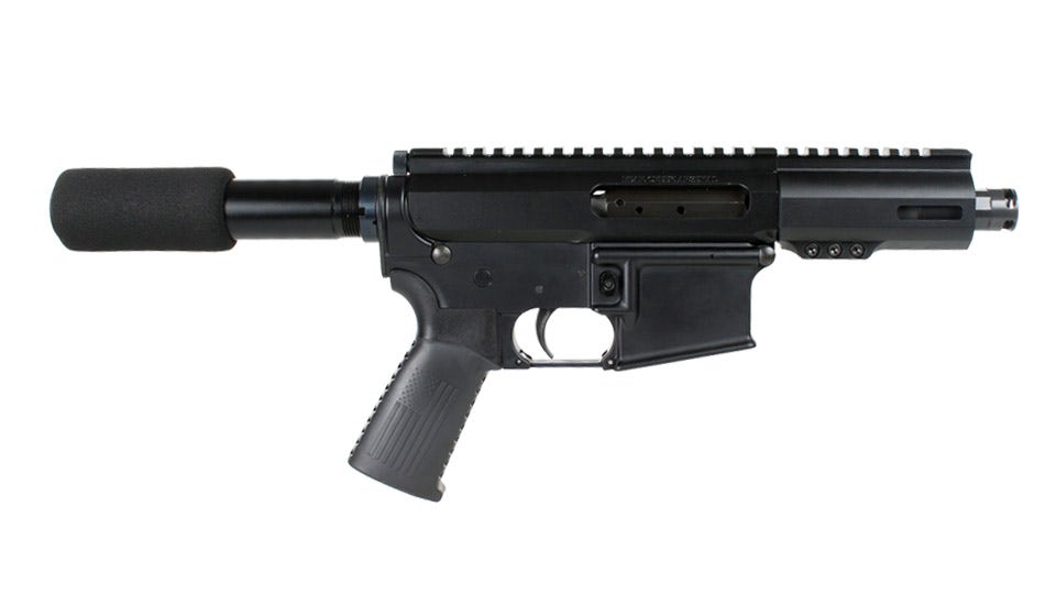 BC-15 | 5.56 NATO Left Side Charging Right Eject Complete Pistol w/ Micro Flash Hider | 4.5" Parkerized Heavy Barrel | 1:7 Twist | Forged Lower | Micropistol Length Gas System | MLOK Split Rail