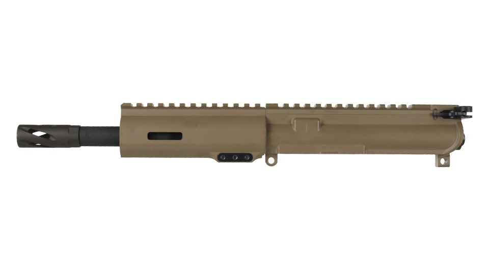BC-15 | 5.56 NATO Flat Dark Earth Cerakote Complete Upper Assembly | 7.5" Parkerized M4 Barrel | 1:7 Twist | Pistol Length Gas System | MLOK Split Rail