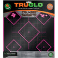 TruGlo TG14P6 Tru-See 5- Diamond Target Self-Adhesive Heavy Paper Black/Pink 12"x12" 6 Pack
