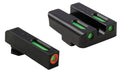 TruGlo TG13GL1PC TFX Pro  Black | Green Tritium & Fiber Optic Orange Outline Front Sight Green Tritium & Fiber Optic Rea