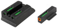 TruGlo TG13RS1PC TFX Pro  Black | Green Tritium & Fiber Optic Orange Outline Front Sight Green Tritium & Fiber Optic Rea