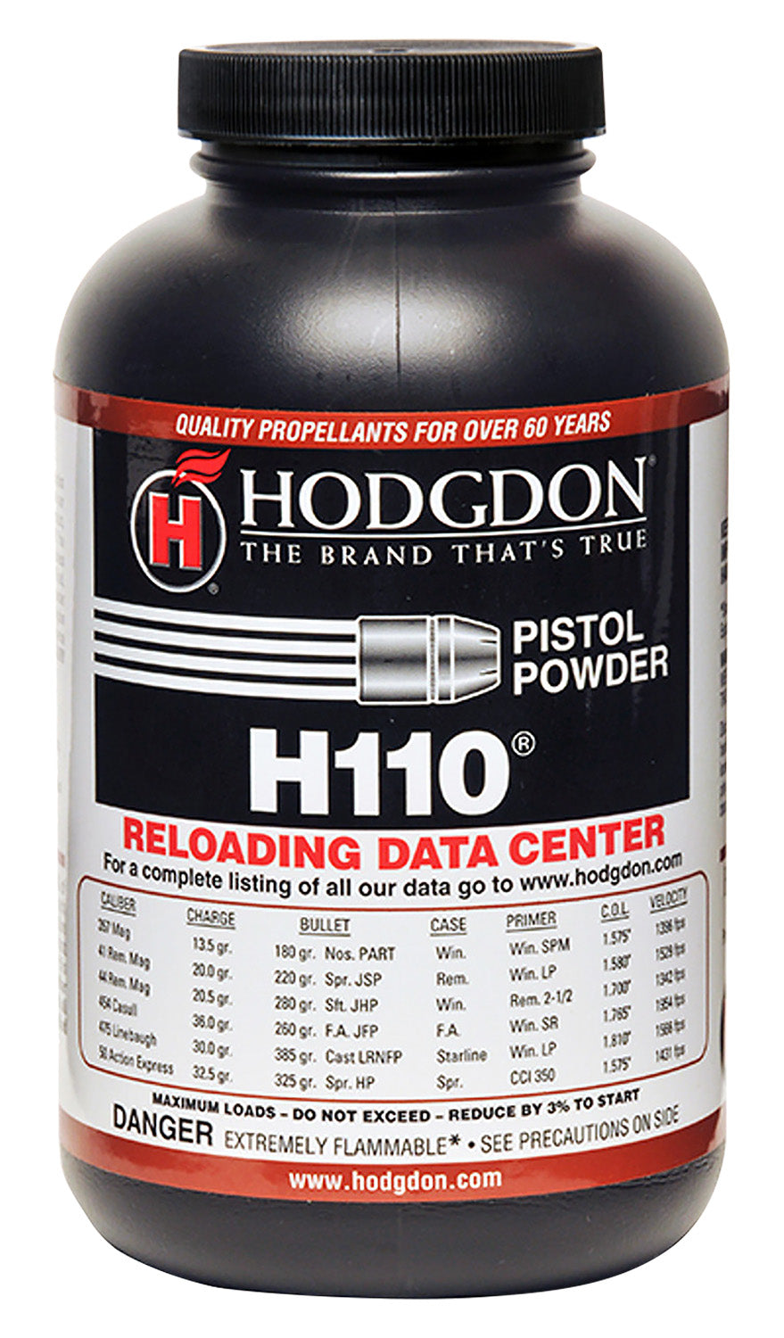 Hodgdon 1101 Spherical H110 Smokeless Pistol/Shotgun Multi-Caliber 1 lb