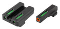 TruGlo TG13SG2PC TFX Pro  Black | Green Tritium & Fiber Optic Orange Outline Front Sight Green Tritium & Fiber Optic Rea