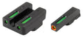 TruGlo TG13WA2PC TFX Pro  Black | Green Tritium & Fiber Optic Orange Outline Front Sight Green Tritium & Fiber Optic Rea