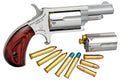 North American Arms 22MC Mini-Revolver  22 LR/22 WMR 5 Shot 1.63" Stainless Steel Barrel, Frame & Cylinder, Rosewood Gri