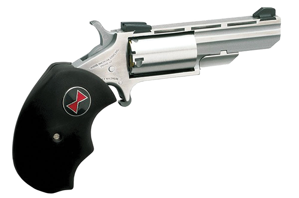 North American Arms BWM Black Widow  22 WMR 5 Shot 2" Stainless Steel Vent Rib Barrel, Stainless Steel Frame, Stainless 