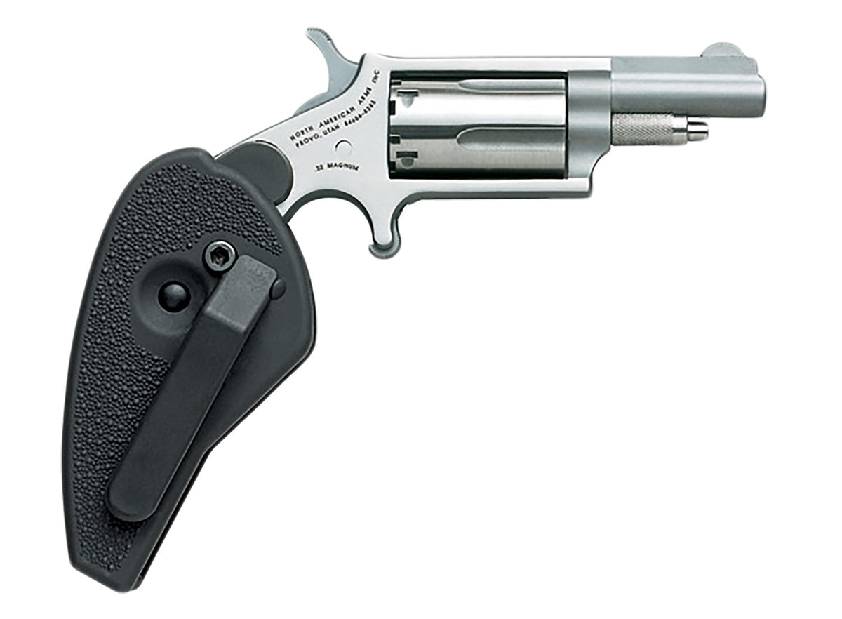 North American Arms 22MHG Mini-Revolver  22 WMR 5 Shot 1.63" Stainless Steel Barrel, Frame & Cylinder, Black Synthetic H