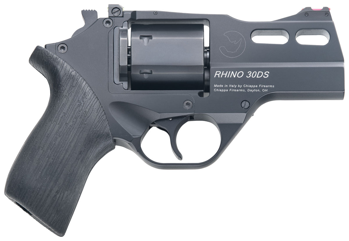 Chiappa Firearms 340289 Rhino 30DS  Small Frame 357 Mag 6 Shot, 3" Black Anodized Steel Vent Rib Barrel, Blued Steel Cyl