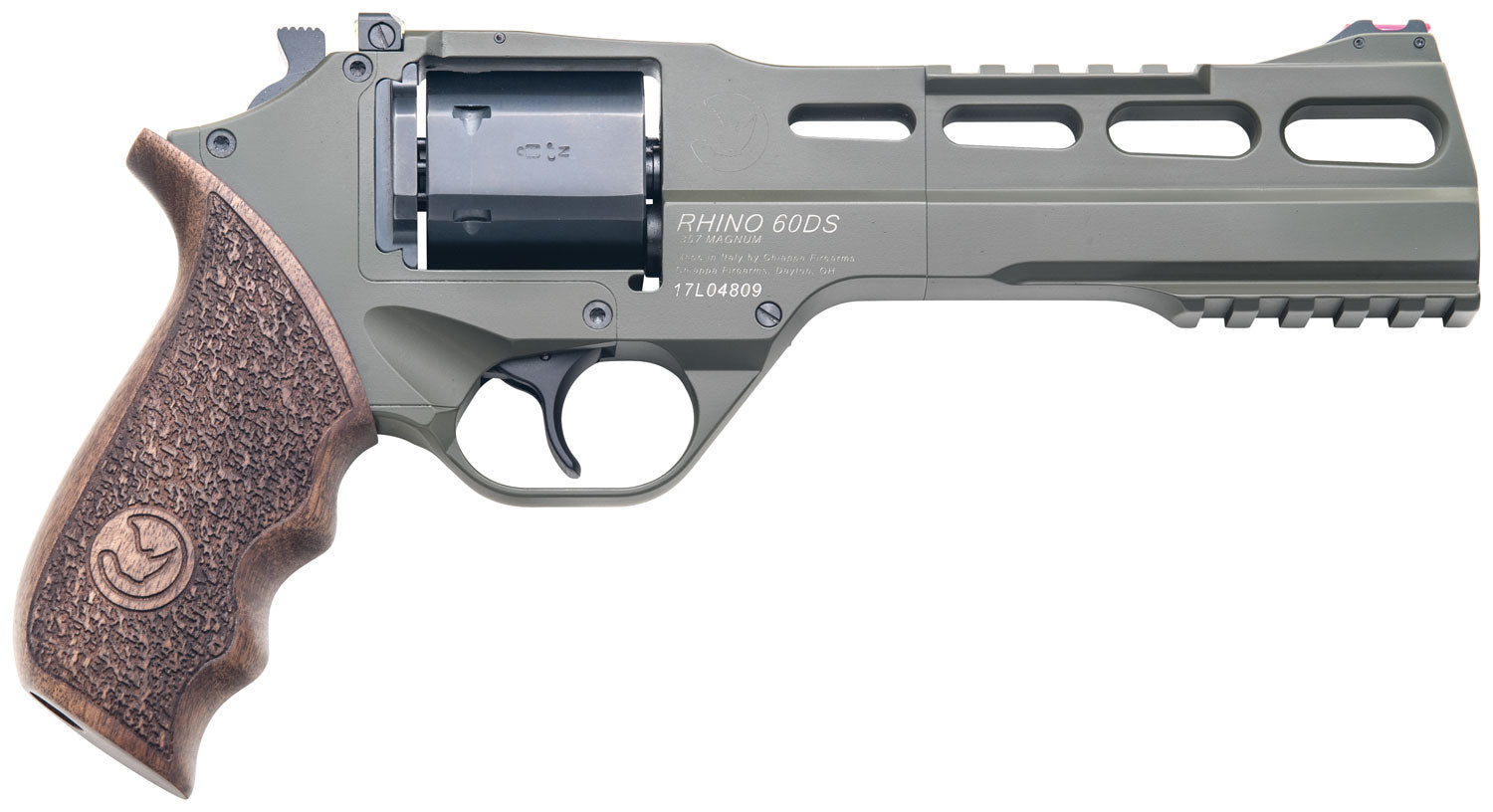 Chiappa Firearms CF340282 Rhino 60SAR SAO 357 Mag 6rd 6" Blued Cylinder OD Green Steel Barrel OD Green Cerakote Aluminum
