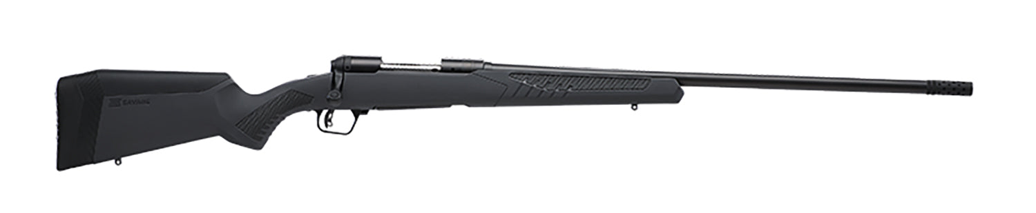 Savage Arms 57024 110 Long Range Hunter Full Size 300 WSM 2+1 26" Matte Black Threaded Barrel, Matte Black Drilled & Tap