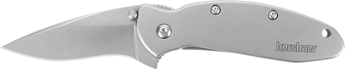Kershaw 1620FL Scallion  2.40" Folding Drop Point Plain Bead Blasted 420HC SS Blade/Bead Blasted 410 Stainless Steel Han