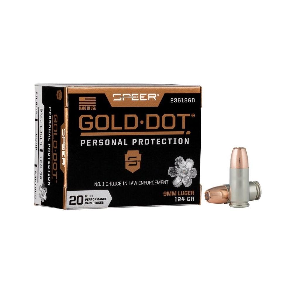 SPEER Gold Dot Handgun Personal Protection 9MM LUGER 124 GR 50 RD AMMO