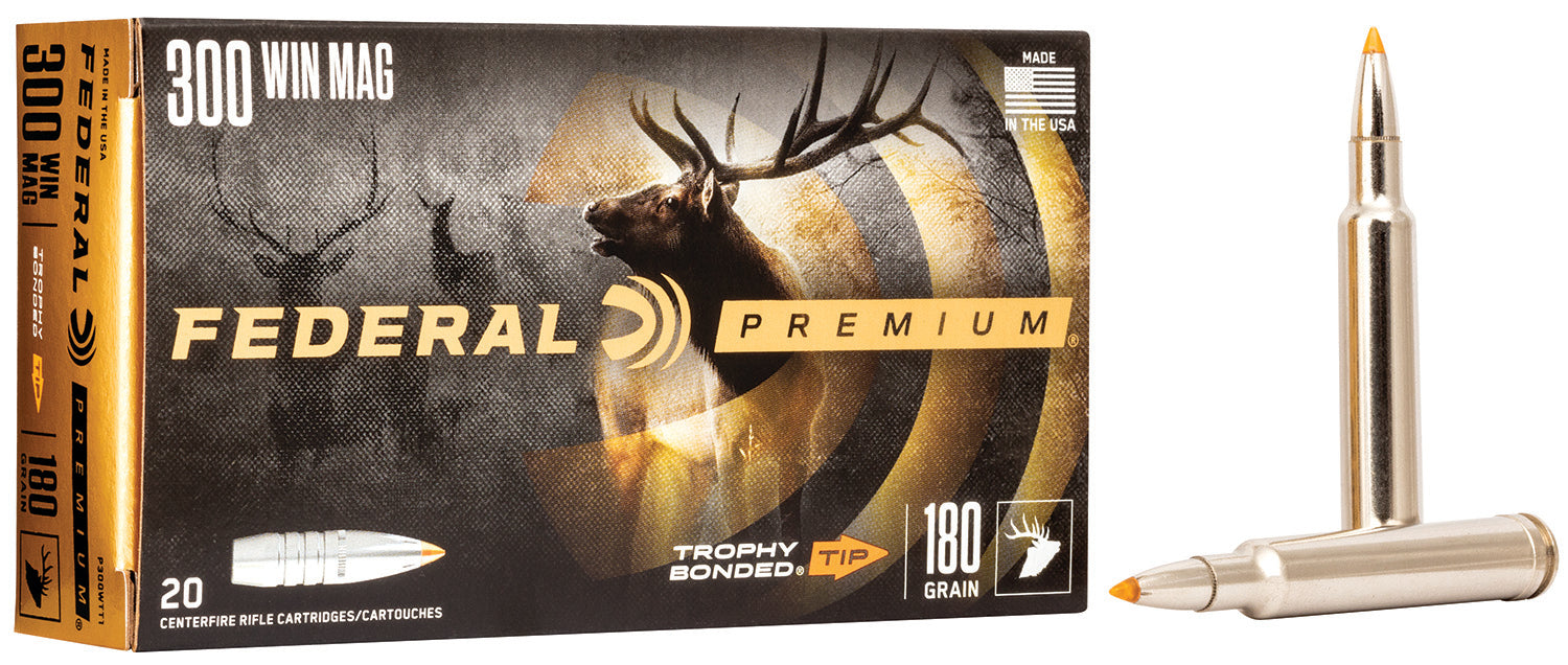 Federal P300WTT1 Premium  300WinMag 180gr Trophy Bonded Tip 20 Per Box/10 Case