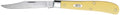 Case 031 S Trapper Slimline 3.25" Folding Clip Point Plain Tumble Polish Chrome Vanadium Steel Blade Yellow Synthetic Ha