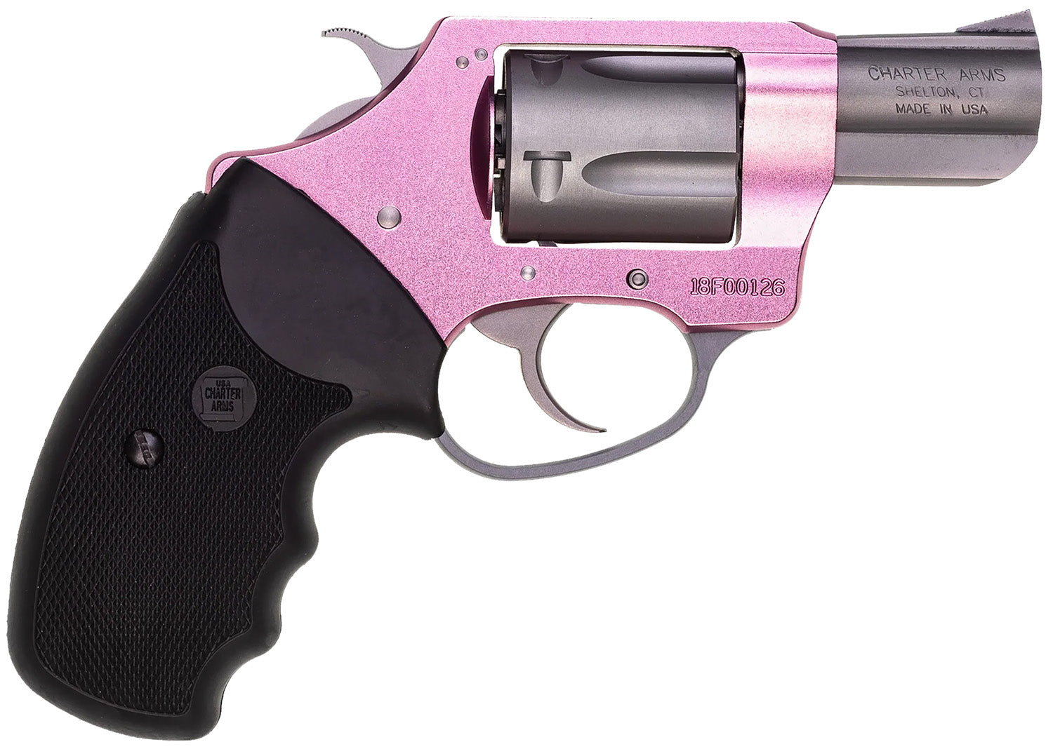 Charter Arms 53830 Undercover Lite Pink Lady Small 38 Special, 5 Shot 2" Stainless Steel Barrel & Cylinder, Aluminum Fra