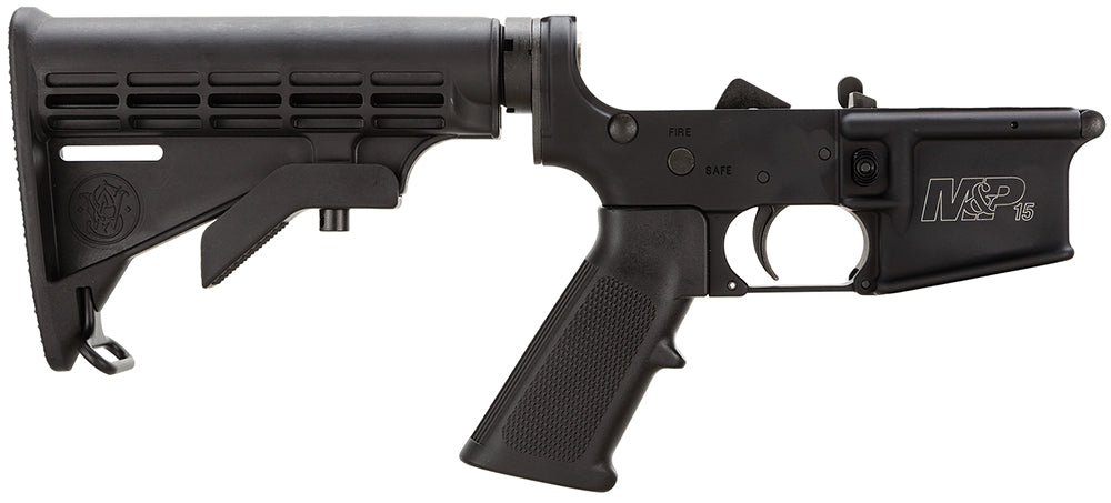Smith & Wesson 812002 Assembled Lower Receiver  5.56x45mm NATO 7075-T6 Aluminum Black Receiver, Black Synthetic Collapsi