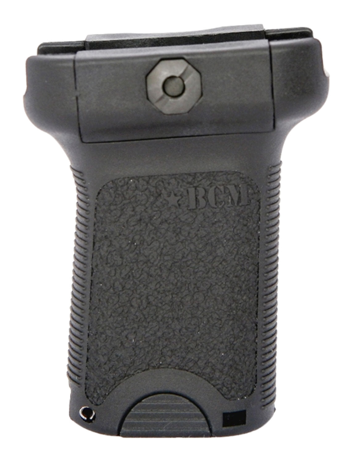 BCM VGSBLK BCMGunfighter Short Vertical Grip Made of Polymer With Black Aggressive Textured Finish with Storage Compartm