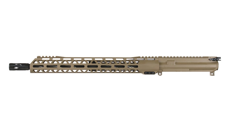 BC-15 .350 Legend Flat Dark Earth Cerakote Forged Complete Upper Assembly, 16" Black Nitride Stainless Heavy Barrel, 1:16 Twist, Carbine Length Gas System, 15" M-LOK Rail