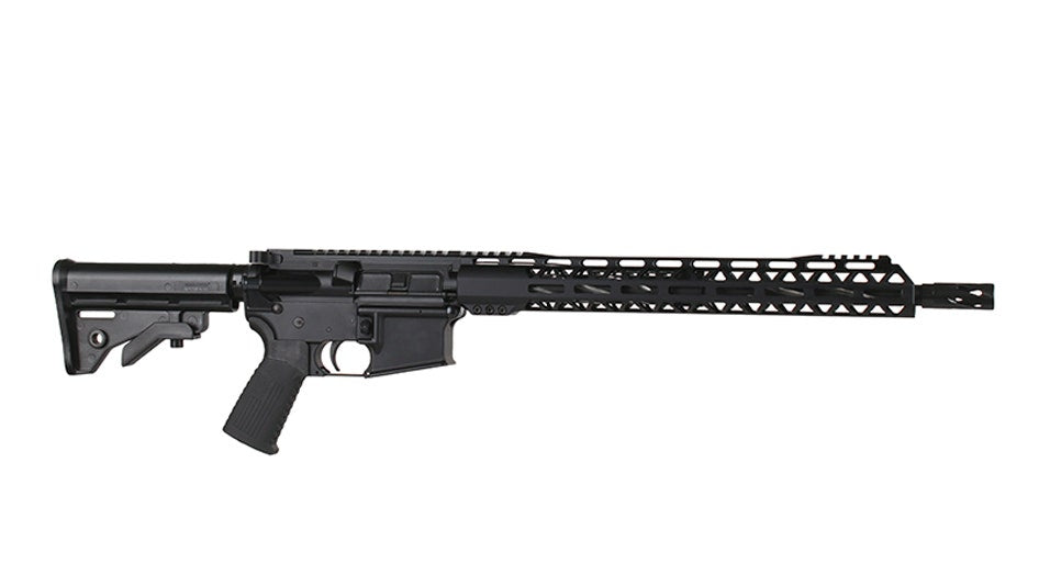 BC-15 5.56 NATO Rifle, 16" Black Nitride Stainless Heavy Barrel - 0.750, 1:8 Twist, Forging Lower, Bear Claw Flutes, Stainless 416R Carbine Length Gas System, MLOK, Split Rail