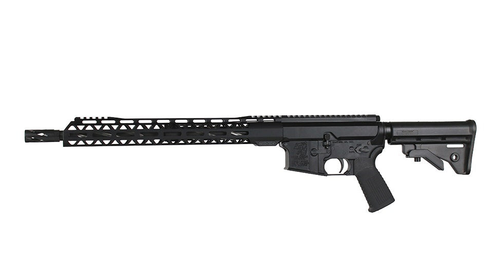 BC-15 .300 Blackout Side Charging Complete Rifle, 16" Black Nitride Stainless Heavy Barrel - 0.750, 1:8 Twist, Forging Lower, Bear Claw Flutes, Stainless 416R Carbine Length Gas System, MLOK, Split Rail