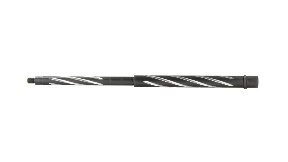 BC-15 5.56 NATO| 18" Black Nitride 416R SS Bear Claw Fluted Heavy Barrel, 1:8 Twist, Mid Length Gas System