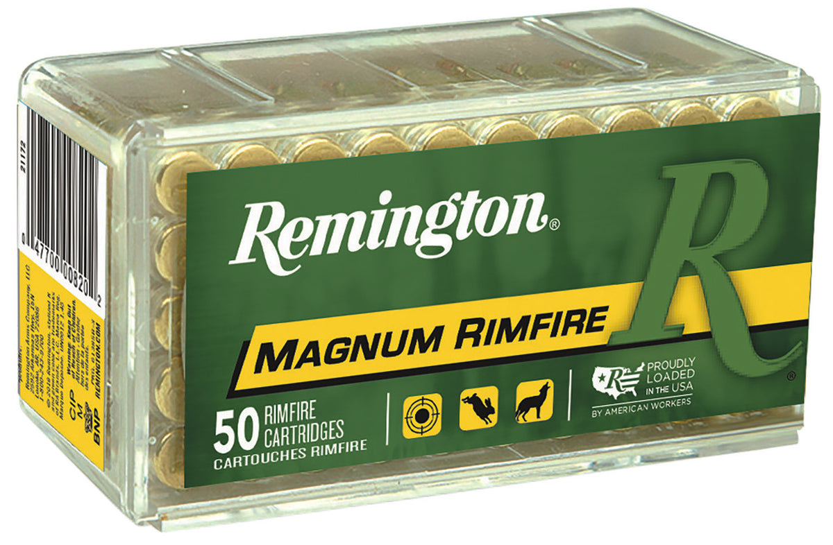 Remington Ammunition 21172 Magnum Rimfire  22WMR 40gr Pointed Soft Point 50 Per Box/40 Case