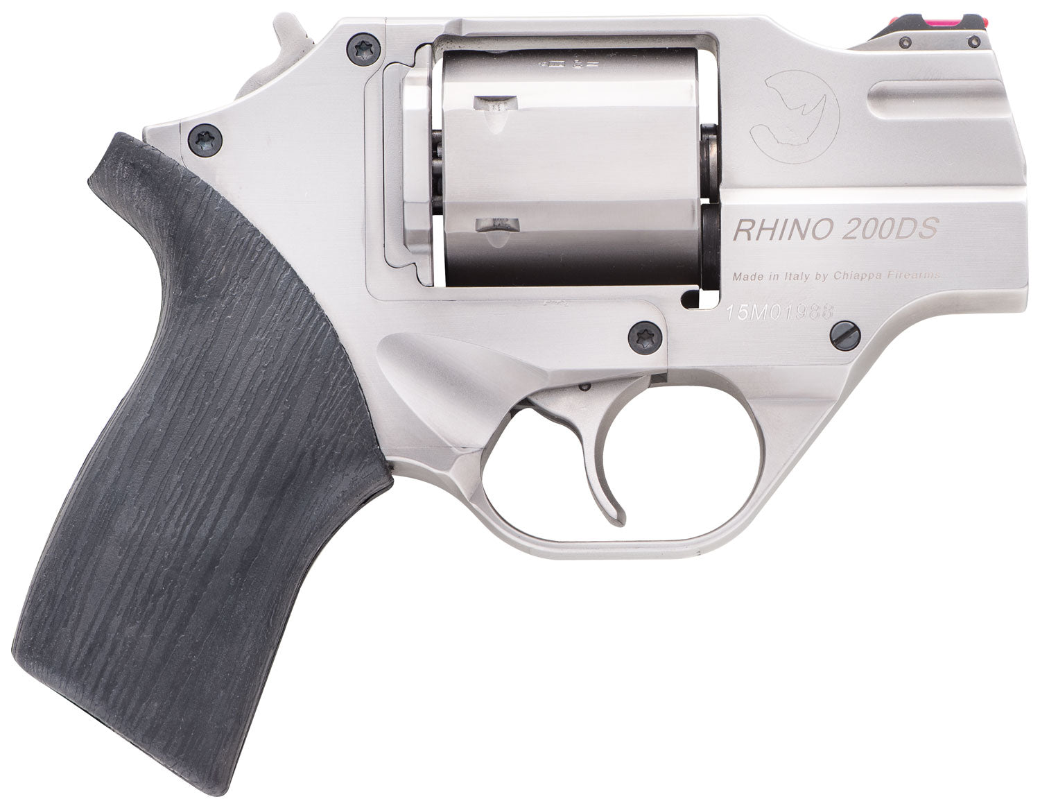 Chiappa Firearms CF340218 Rhino 200DS Small Frame 357 Mag 6 Shot 2" Nickel-Plated Steel Barrel & Cylinder, Nickel-Plated